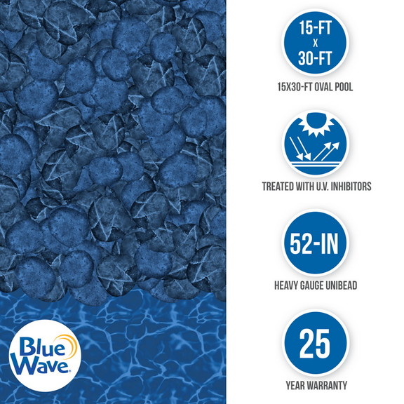 Blue Wave NL524 40 Pebble Cove 15x30 ft Oval Heavy...