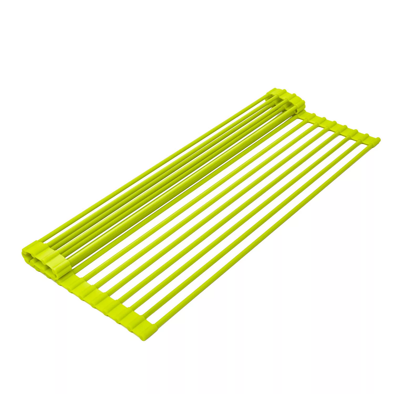 True and Tidy， Multi-Purpose Over The Sink Roll-Up Drying Rack， DR-881， Lime