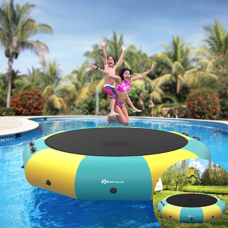 12 FT Inflatable Water Trampoline Recreational Water Bouncer