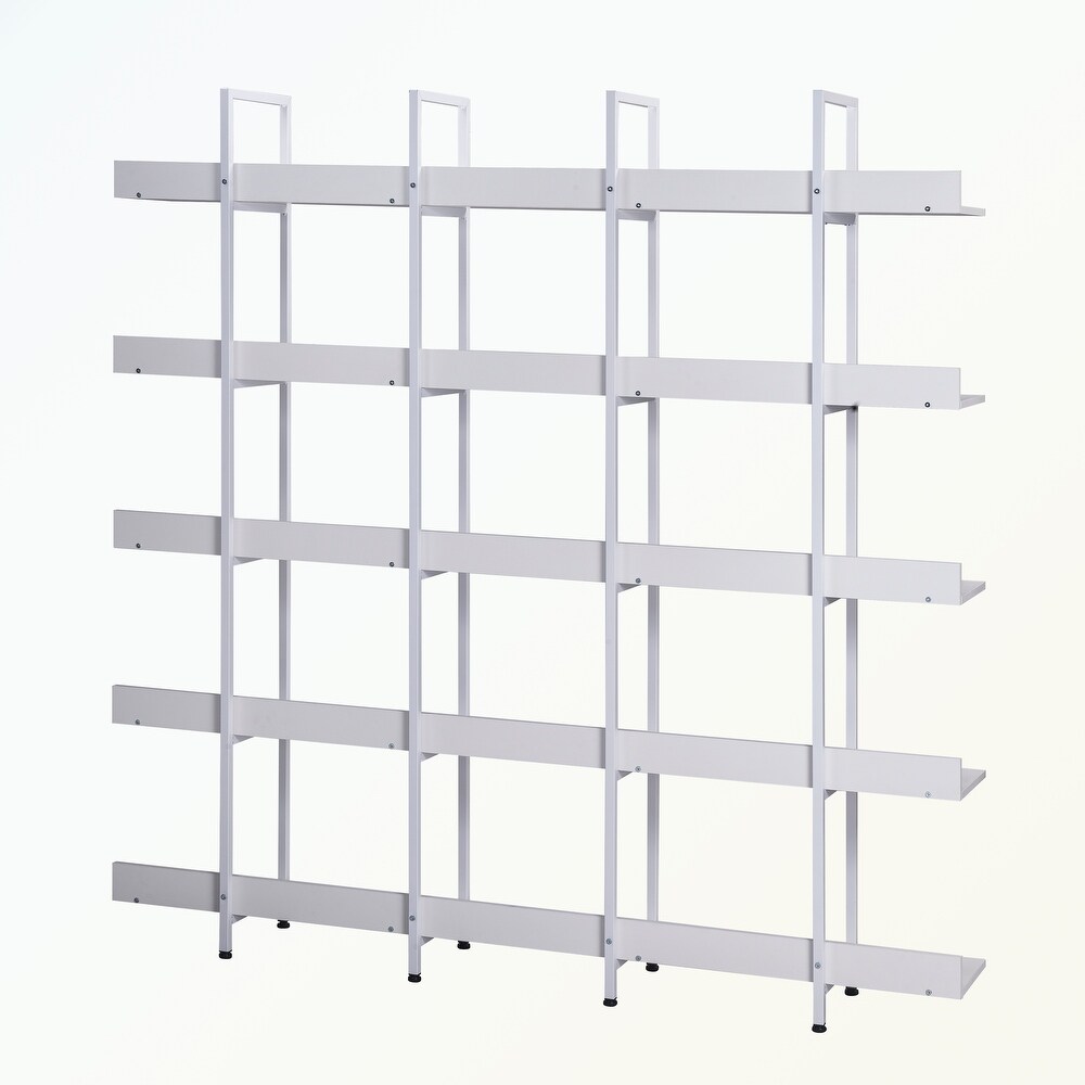 5 Tier Bookcase with Metal Frame  MDF Board