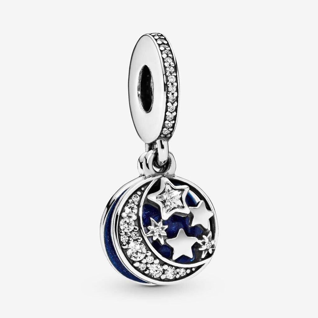 PANDORA  Moon & Blue Sky Dangle Charm