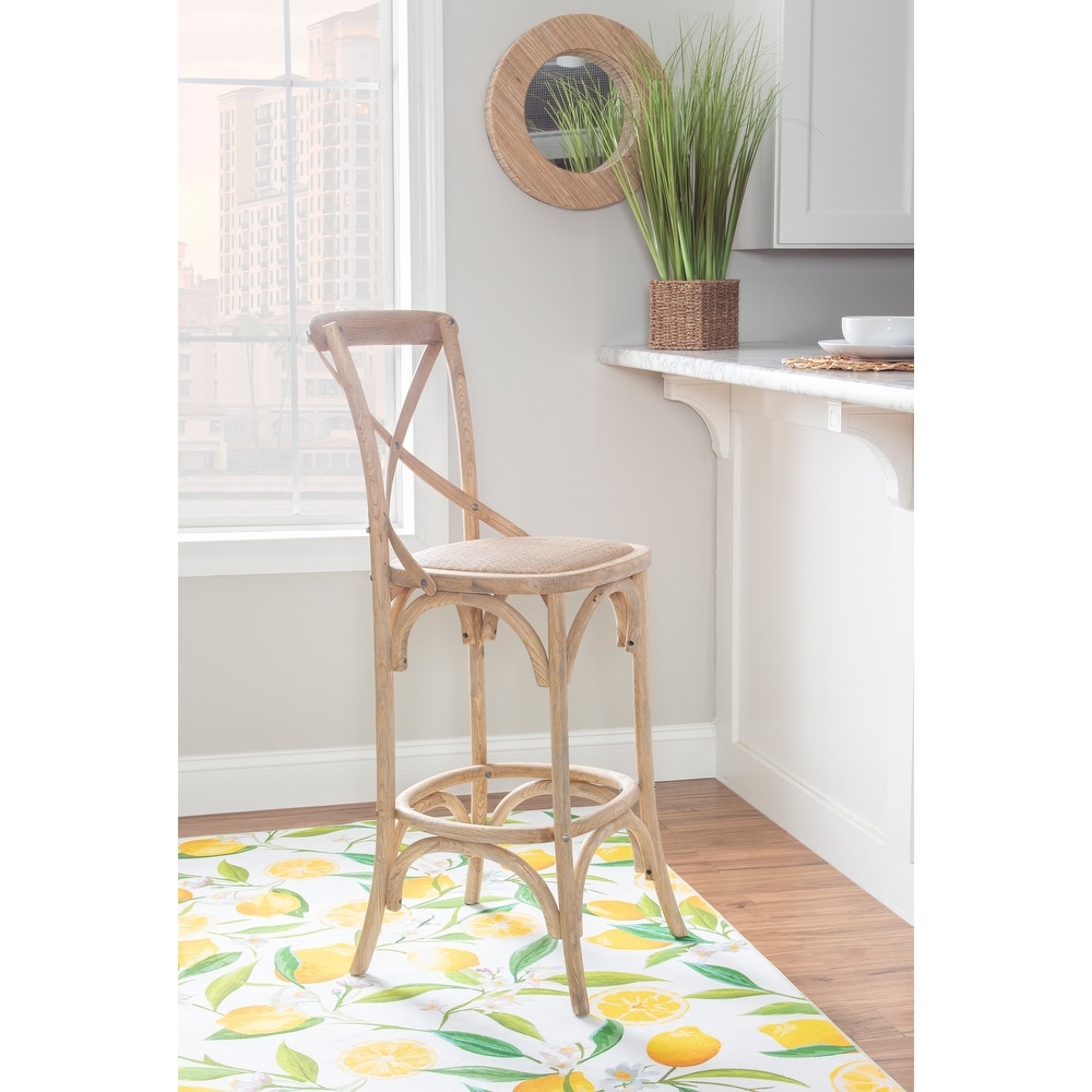 Delilah Rustic Cross Back Bar Stool