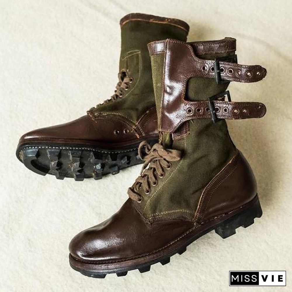 Original Design Leather Army Boots