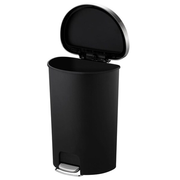 14.5-gal Plastic Semi Round Kitchen Step Trash Can