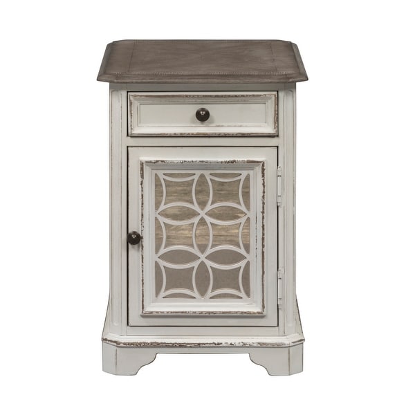 Magnolia Manor Antique White Chair Side Table