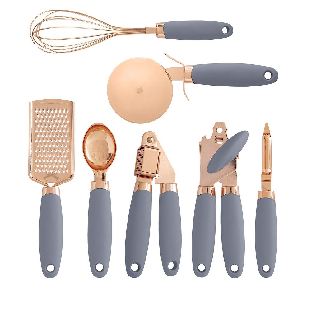 7 Pc Kitchen Gadget Set Copper Coated Stainless Steel Utensils