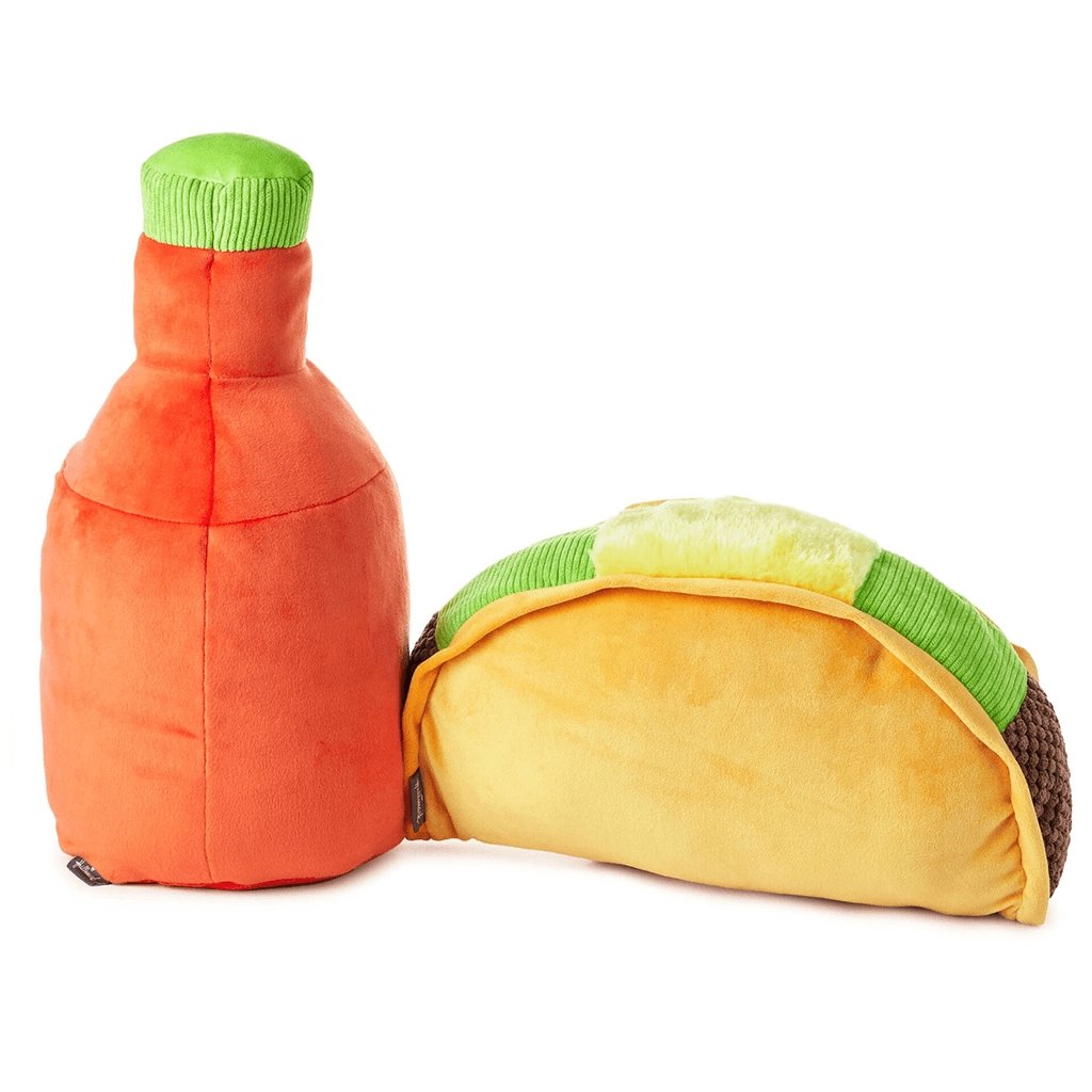 Hallmark  Large Better Together Taco and Hot Sauce Magnetic Plush, 16