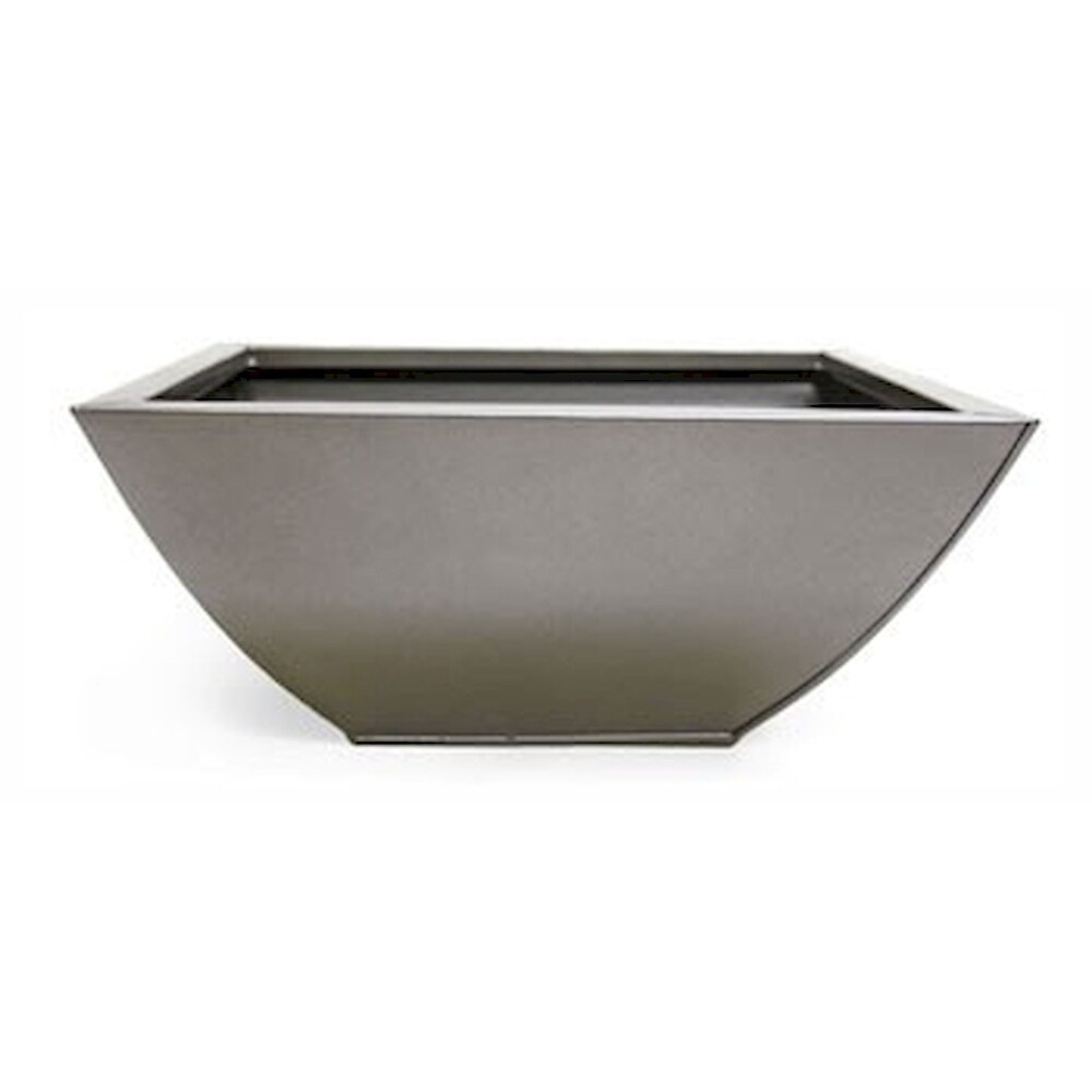 Dark Grey Square Metal Planter