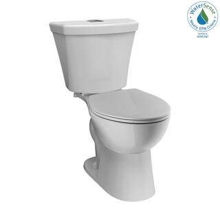 Delta Turner 2-Piece 1.1 GPF1.6 GPF Dual Flush Round Front Toilet in White C41908D-WH