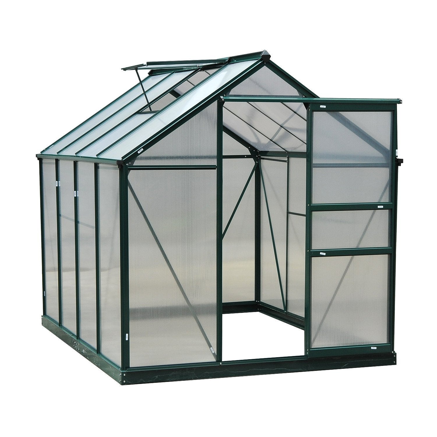 Outsunny 6' x 8' x 7' Polycarbonate Portable Walk-In Garden Greenhouse