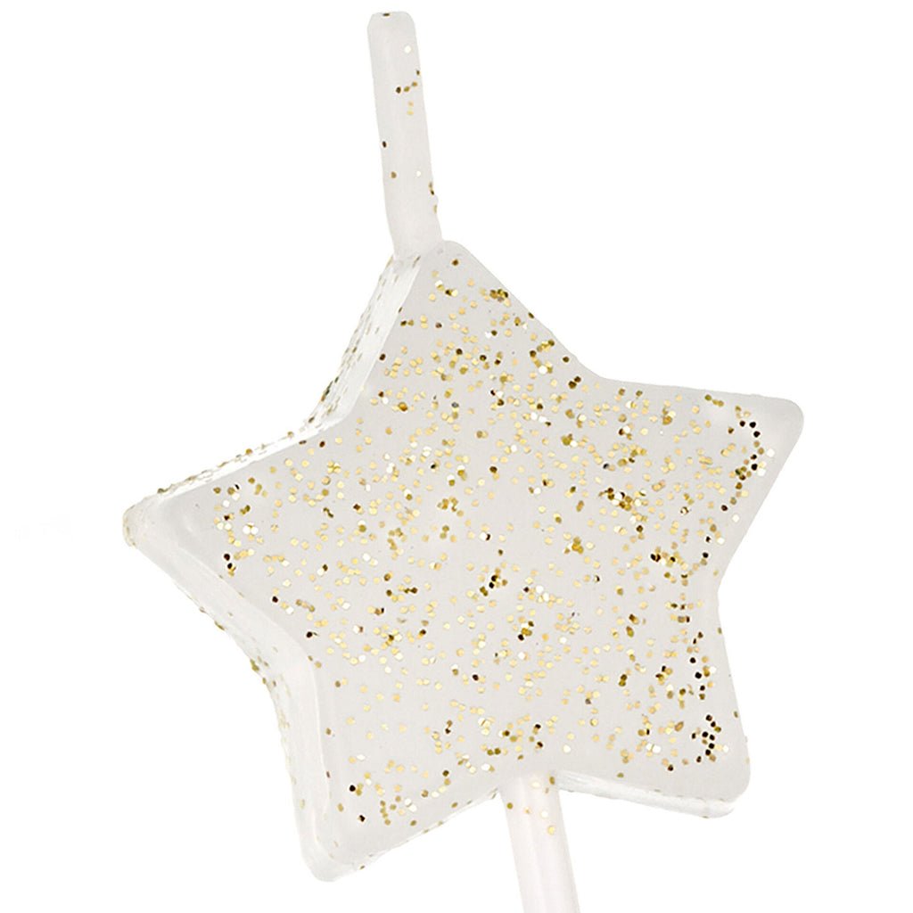 Hallmark  White Star-Shaped With Glitter Birthday Candles, Set of 6