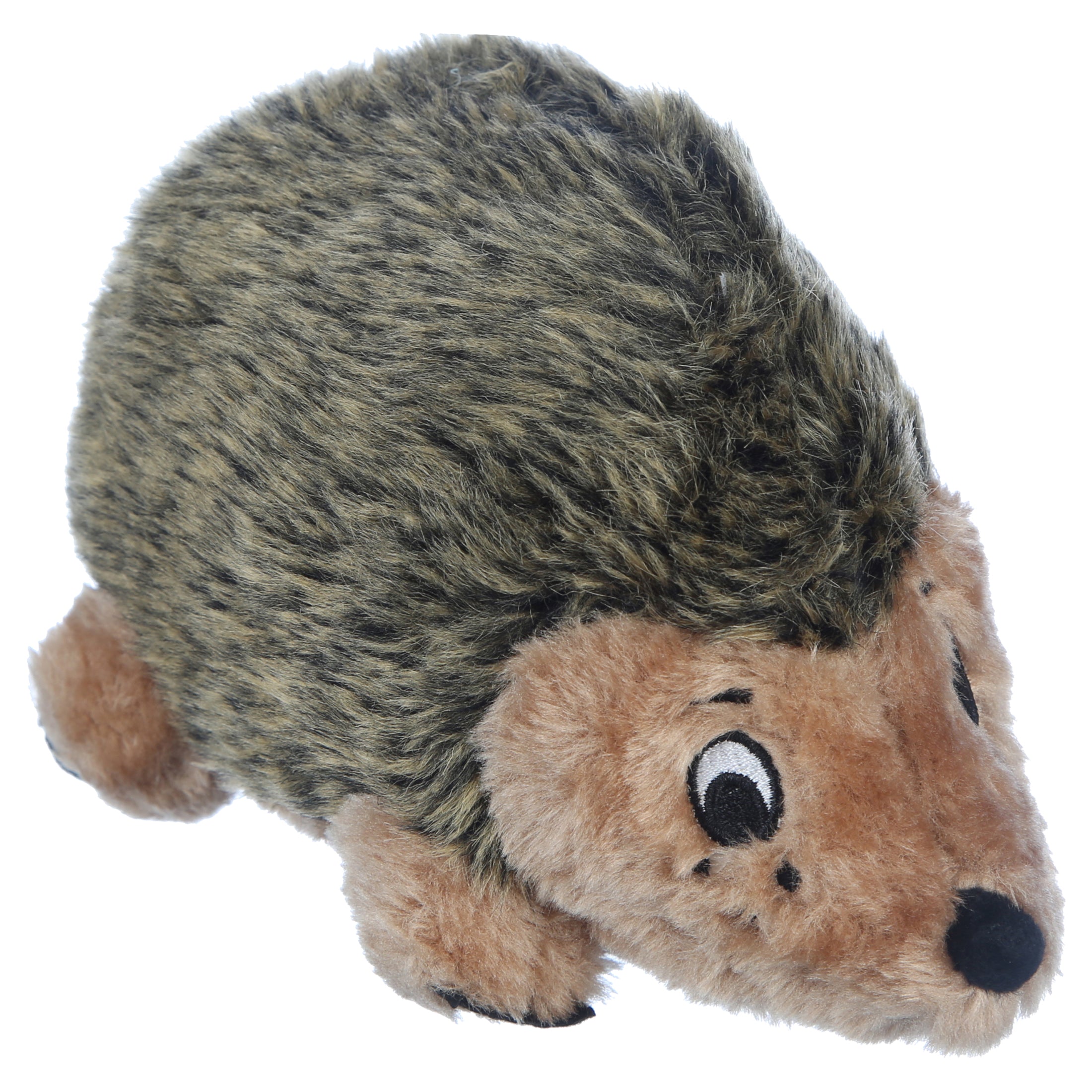 Outward Hound Hedgehogz Grunting Plush Dog Toy， Brown， Medium