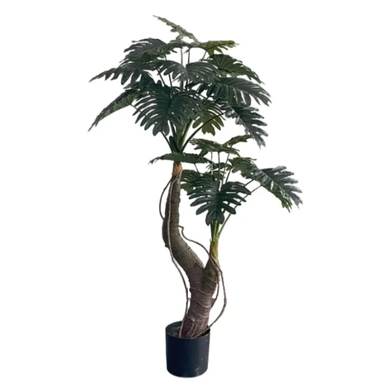 Low Price High Quality Artificial Potted Tree Large Leaf Philodendron Schott Tree for Garden Home Decoration Landscape Arboles