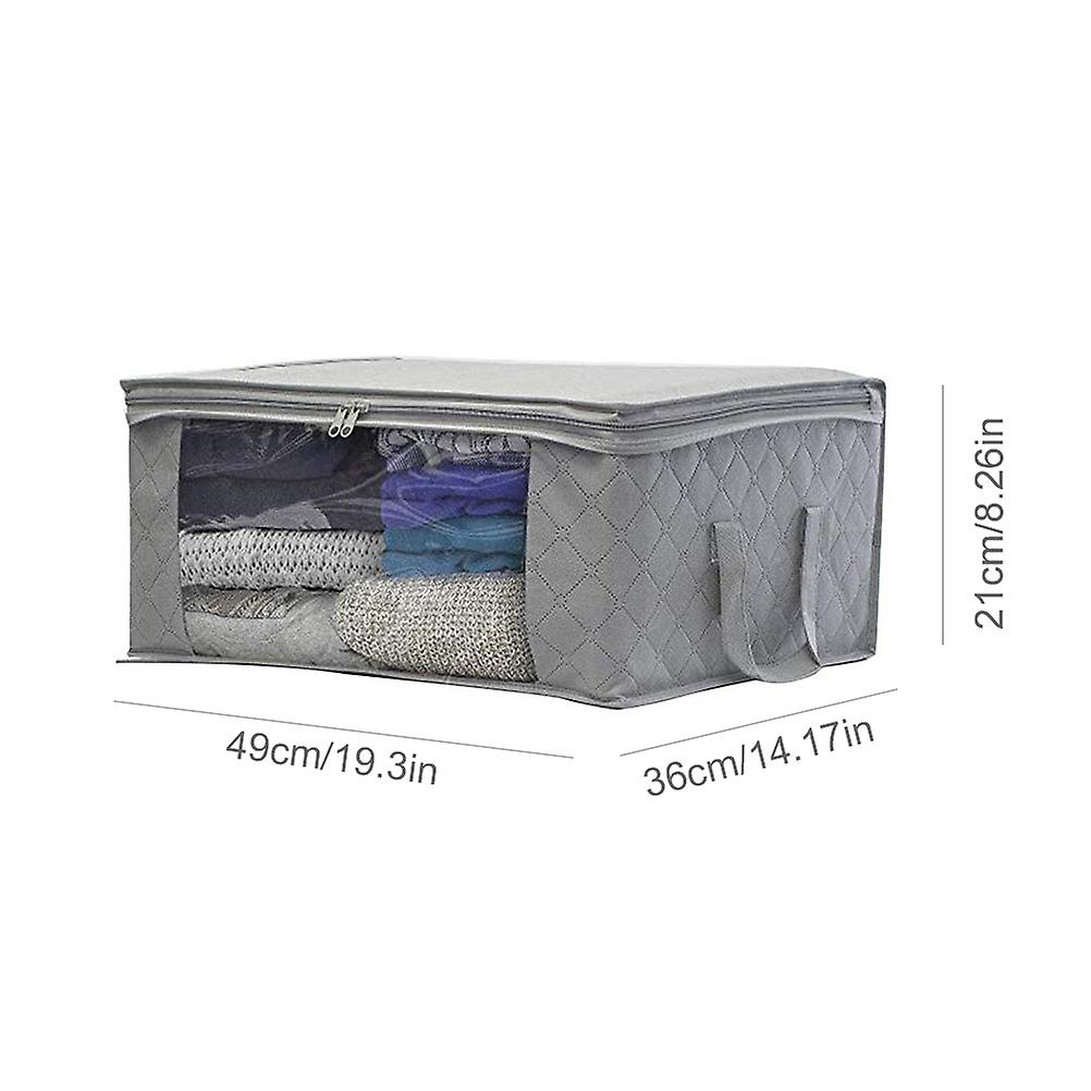 Folding Storage Boxes Closet Organizer Clothing Storage Box with Zipper Lid and Clear Window