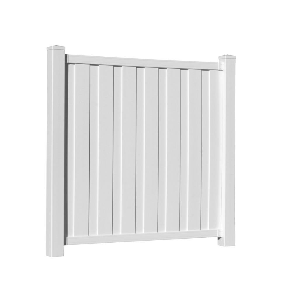 Veranda Bridgeport 6 ft. H x 6 ft. W White Vinyl Privacy Fence Panel 359464