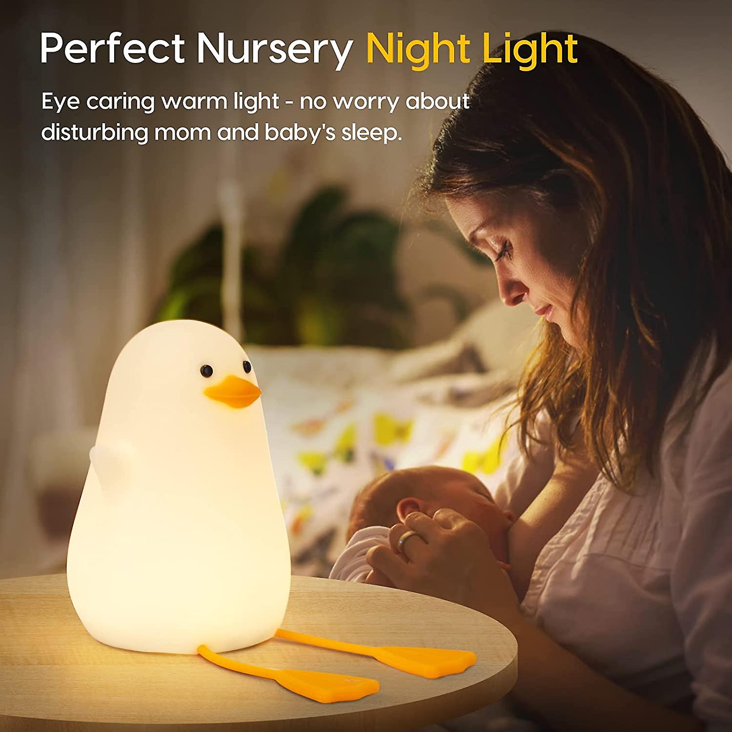 Cute Duck Night Light For Kids， Nursery Night Light， Breastfeeding And Sleeping Aid For Children， Eye-friendly Night Light， With Touch Sensor