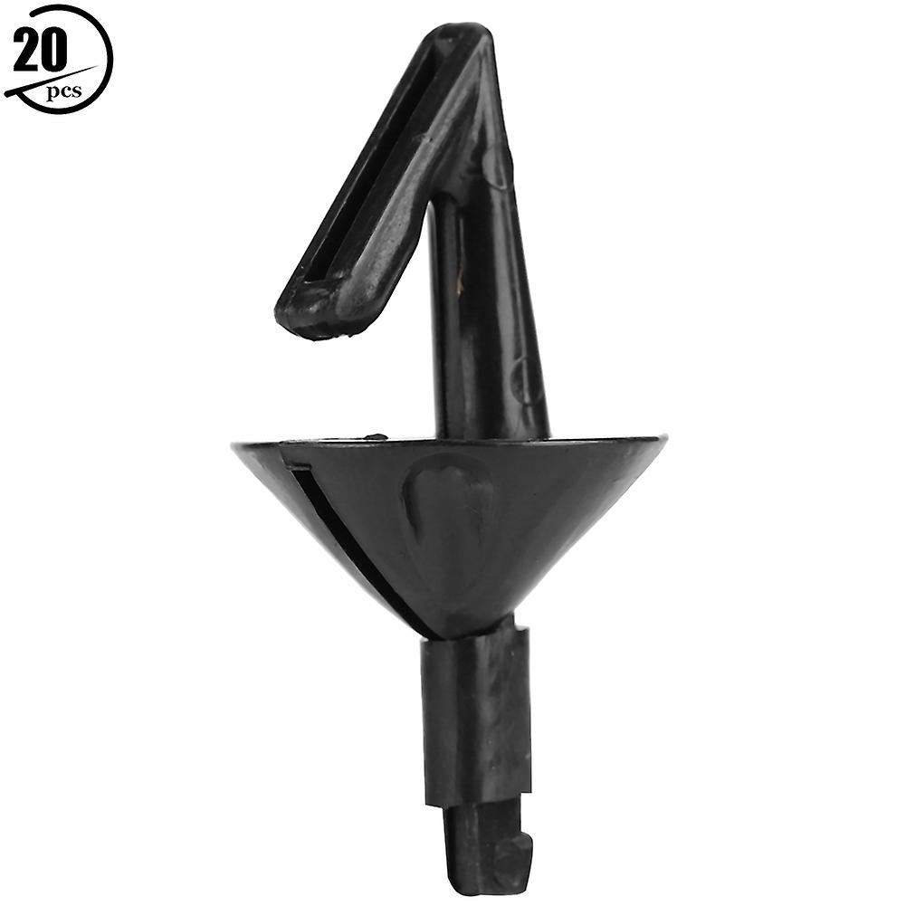 20pcs Black Cone Shape Fishing Tackle Bait Clip Accessories