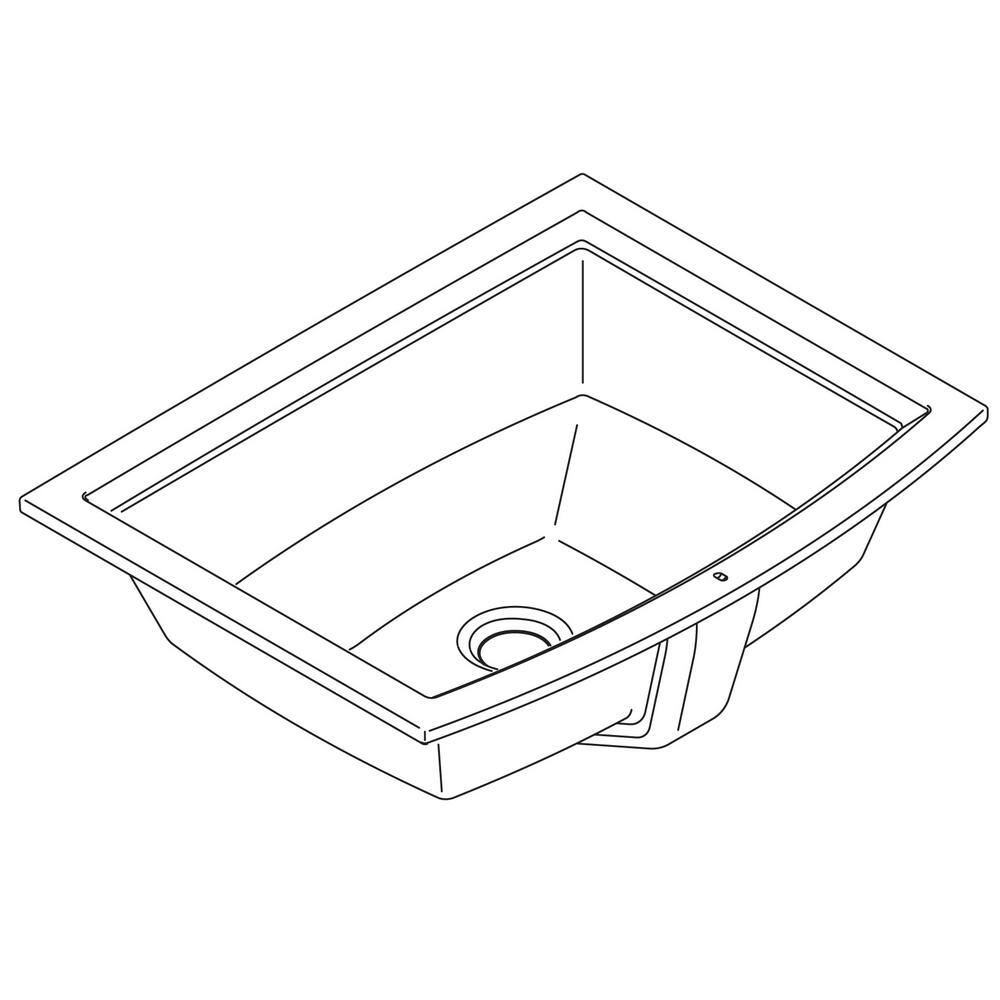 KOHLER Archer Vitreous China Undermount Bathroom Sink with in Biscuit with Overflow Drain K-2355-96