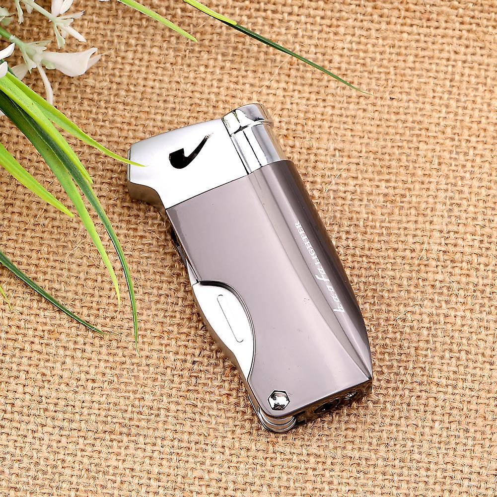 Multifunctional Plastic Tobacco Pipe Lighter Cigarette Lighter With Pipe Cleaner Tool Gun Black