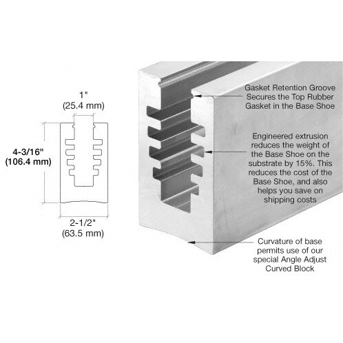 CRL B5A10 B5A Series Aluminum Mill Undrilled Botto...