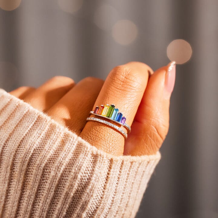 Rainbow Micro Diamond Ring