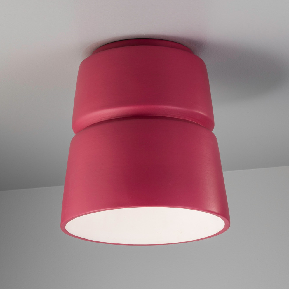 Radiance Outdoor Cone Ceramic Flush Mount   Contemporary   Outdoor Flush mount Ceiling Lighting   by Justice Design Group LLC  Houzz