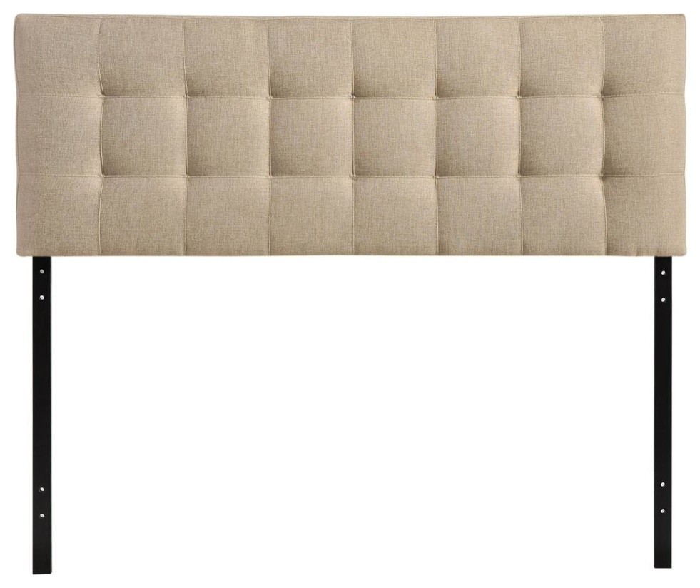 Lily Full Fabric Headboard  Beige   Transitional   Headboards   by Furniture East Inc.  Houzz