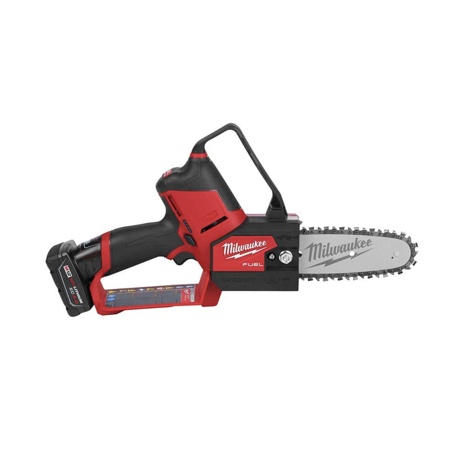 Milwaukee M12 Fuel 12-Volt Lithium-Ion Brushless Cordless 6 in. Hatchet Chainsaw Kit w/4.0 Ah Battery， Charger and Replacement Chain