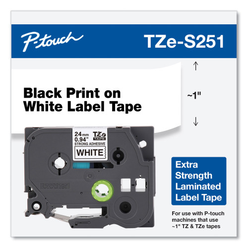 Brother TZe Extra-Strength Adhesive Laminated Labeling Tape， 0.94