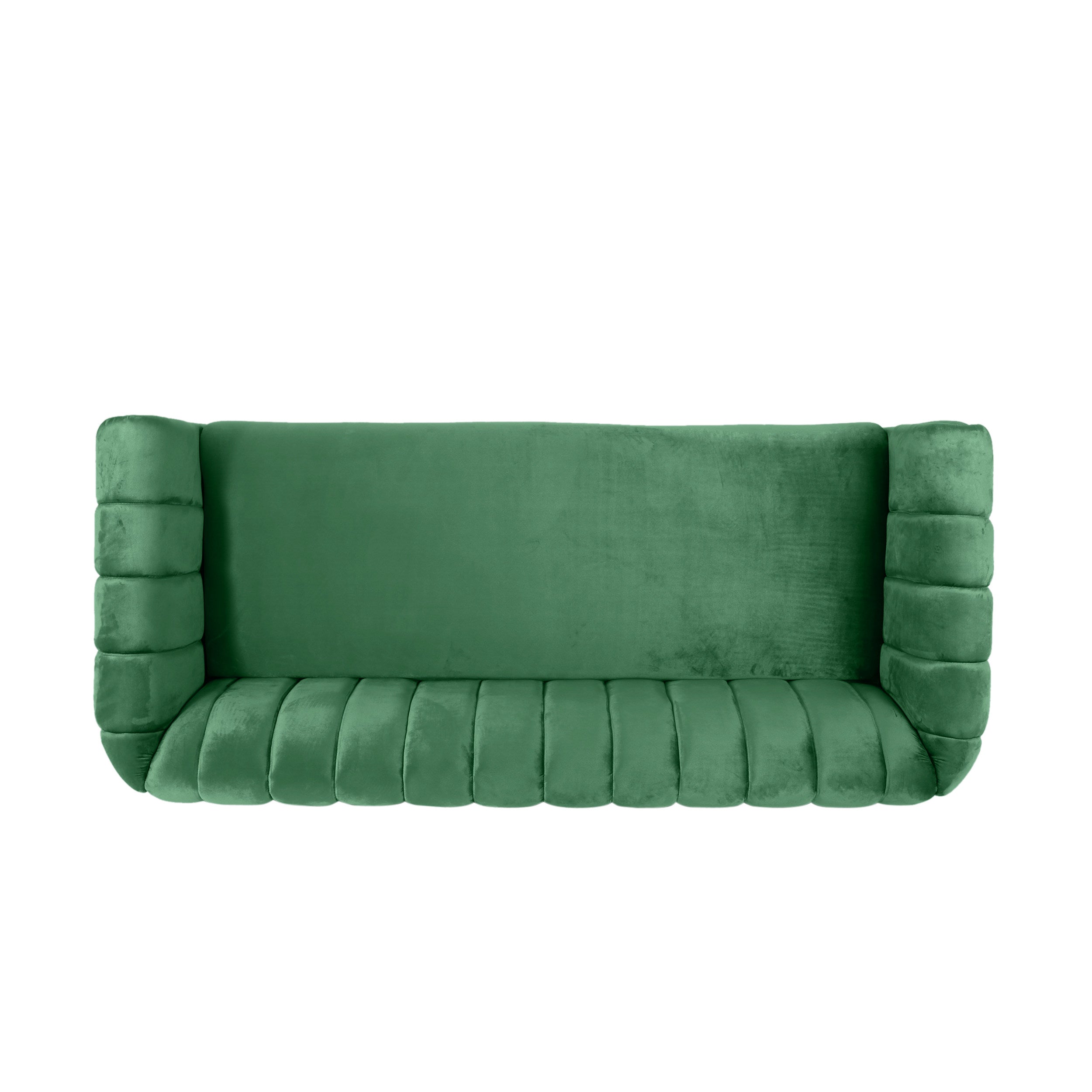 Worden Modern Glam Velvet Channel Stitch 3 Seater Sofa