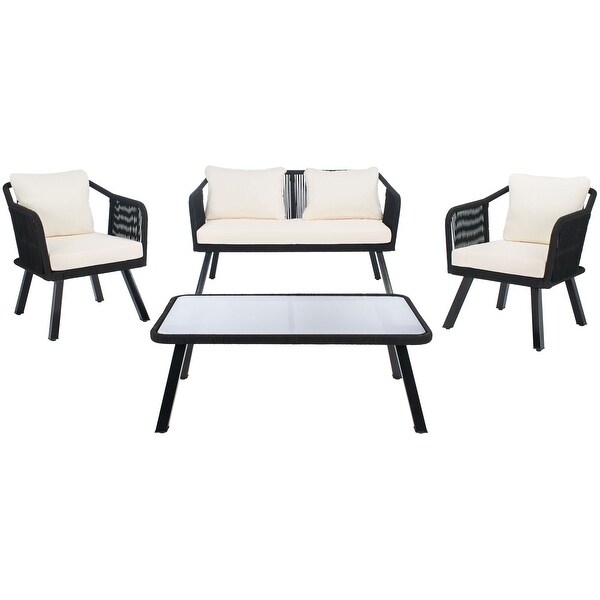 SAFAVIEH Outdoor Torsla 4Piece Rope Patio Set