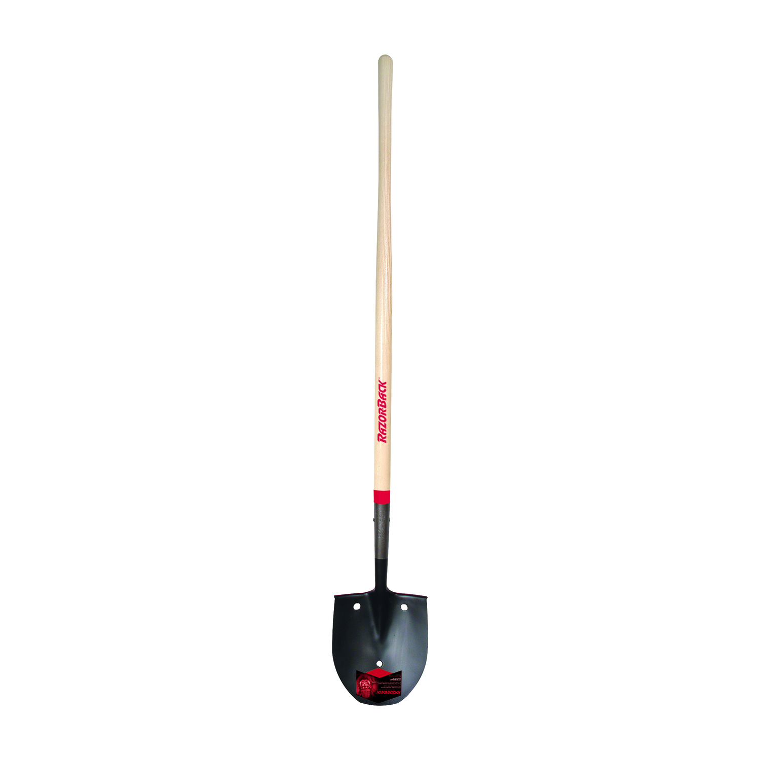 Razor-Back 58.63 in. Steel Round Rice Shovel Wood Handle