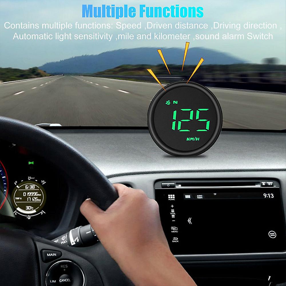 Car Gps Speedometer Head-up Display Digital Hud Compass Overspeed Warning Alarm