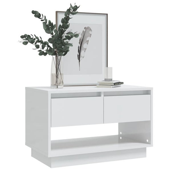 TV Cabinet High Gloss White 27.6