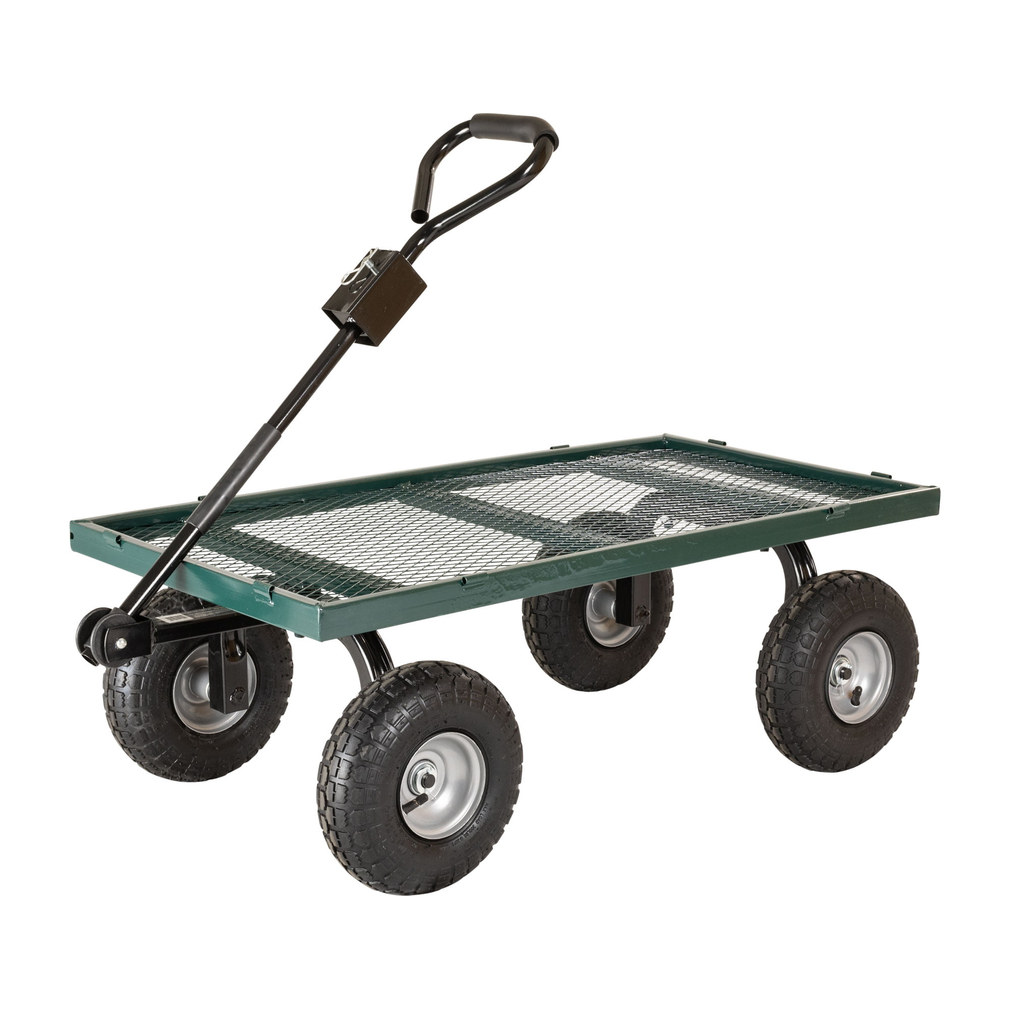 Garden Star 700lb Capacity， 38” x 20” Towable Mesh Garden Utility Cart