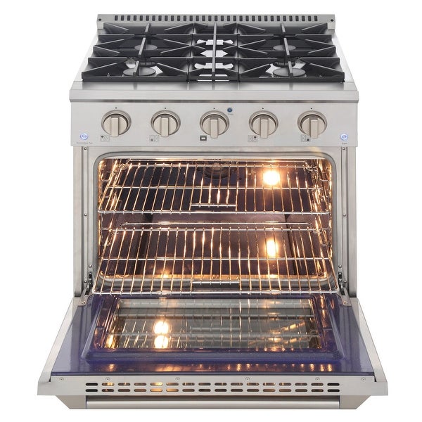 30 in. 4.2 cu. ft. Dual Fuel Range for Natural Gas with Sealed Burners and Convection Oven with Optional Color Door