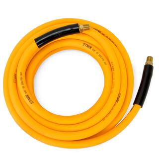 Stark 38 in. x 50 ft. Flex Reinforced Hybrid Compressor Air Hose Bend Restrictors 300 PSI in Yellow 43452