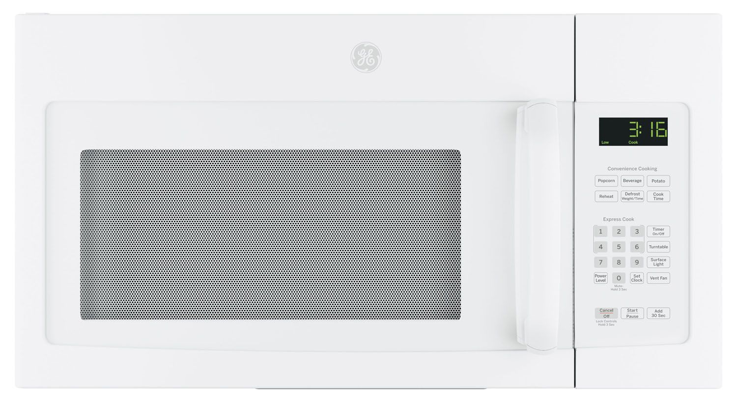 GE 1.6 Cu. Ft. White Over-The-Range Microwave Oven