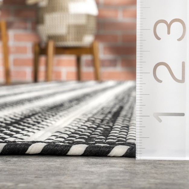 Nuloom Kennedy Braided Stripes Indoor And Outdoor Patio Area Rug