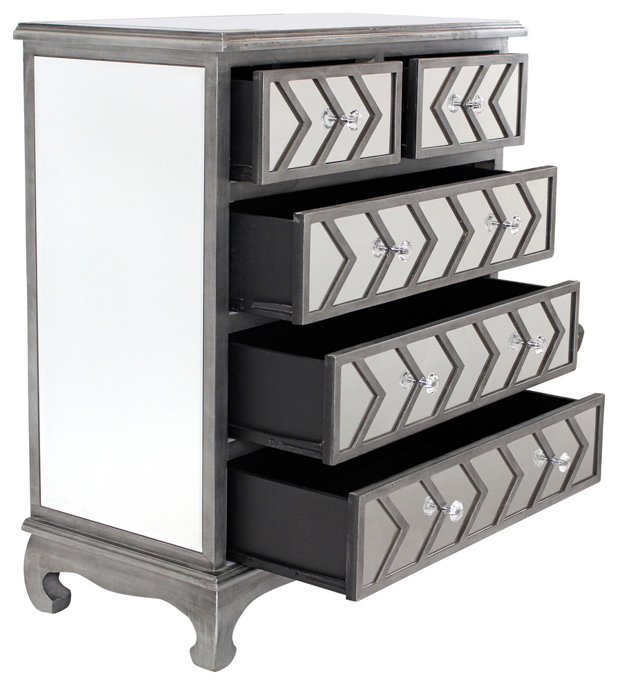 Davenport Mirrored Chests  Set of 2   Transitional   Accent Chests And Cabinets   by Aspire Home Accents  Inc.  Houzz