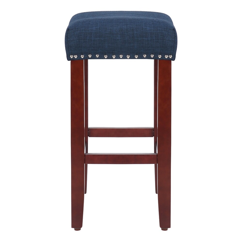 Nouvelle 24 inch Saddle Counter Stool (Set of 2)