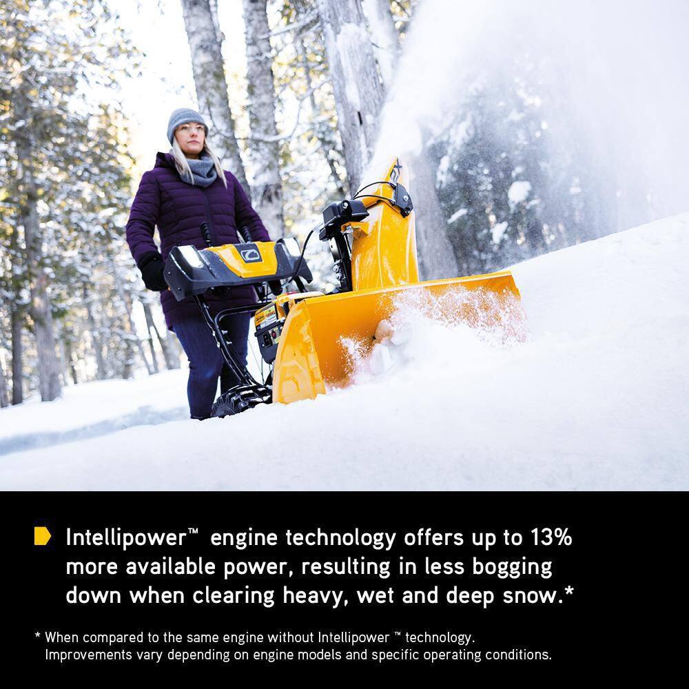 Cub Cadet 2X 28 in. 272cc IntelliPower Two-Stage Electric Start Gas Snow Blower with Power Steering and Steel Chute 2X 28 IP