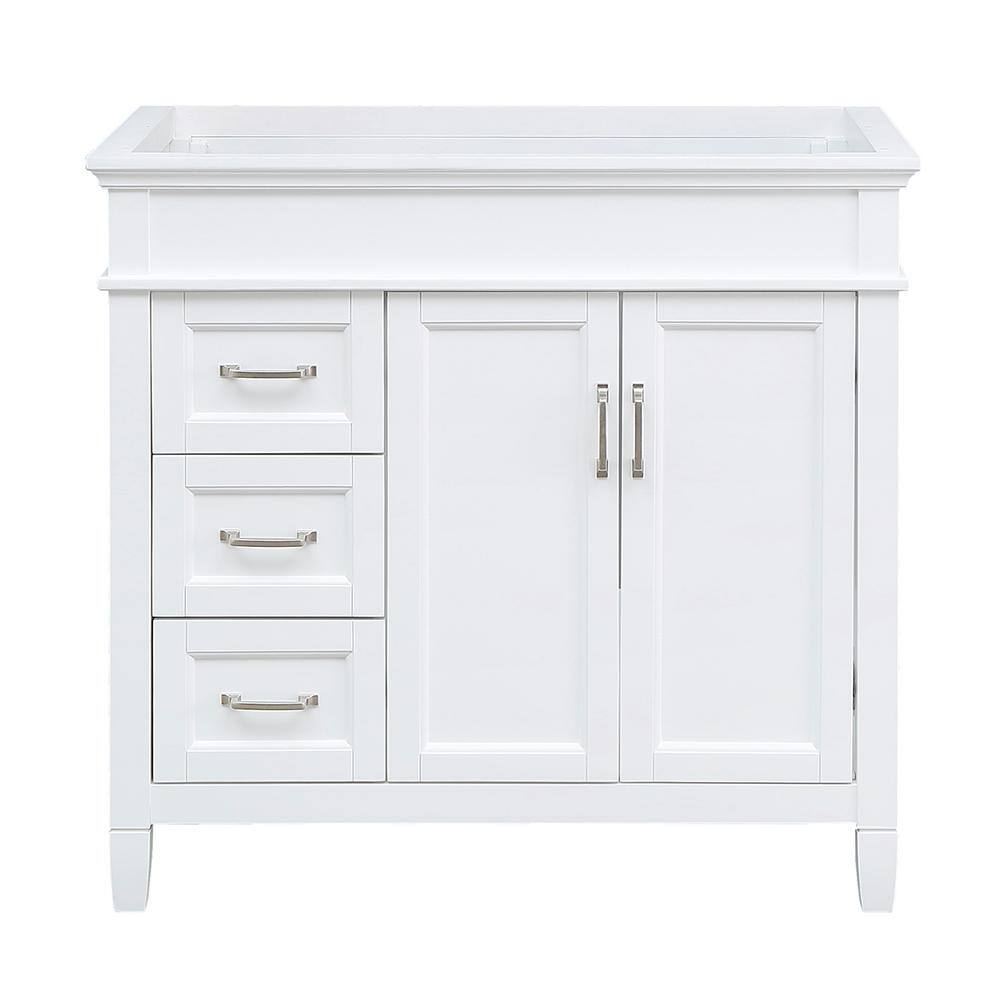 Home Decorators Collection Ashburn 36 in. W x 21.75 in. D Vanity Cabinet in White ASWA3621DL