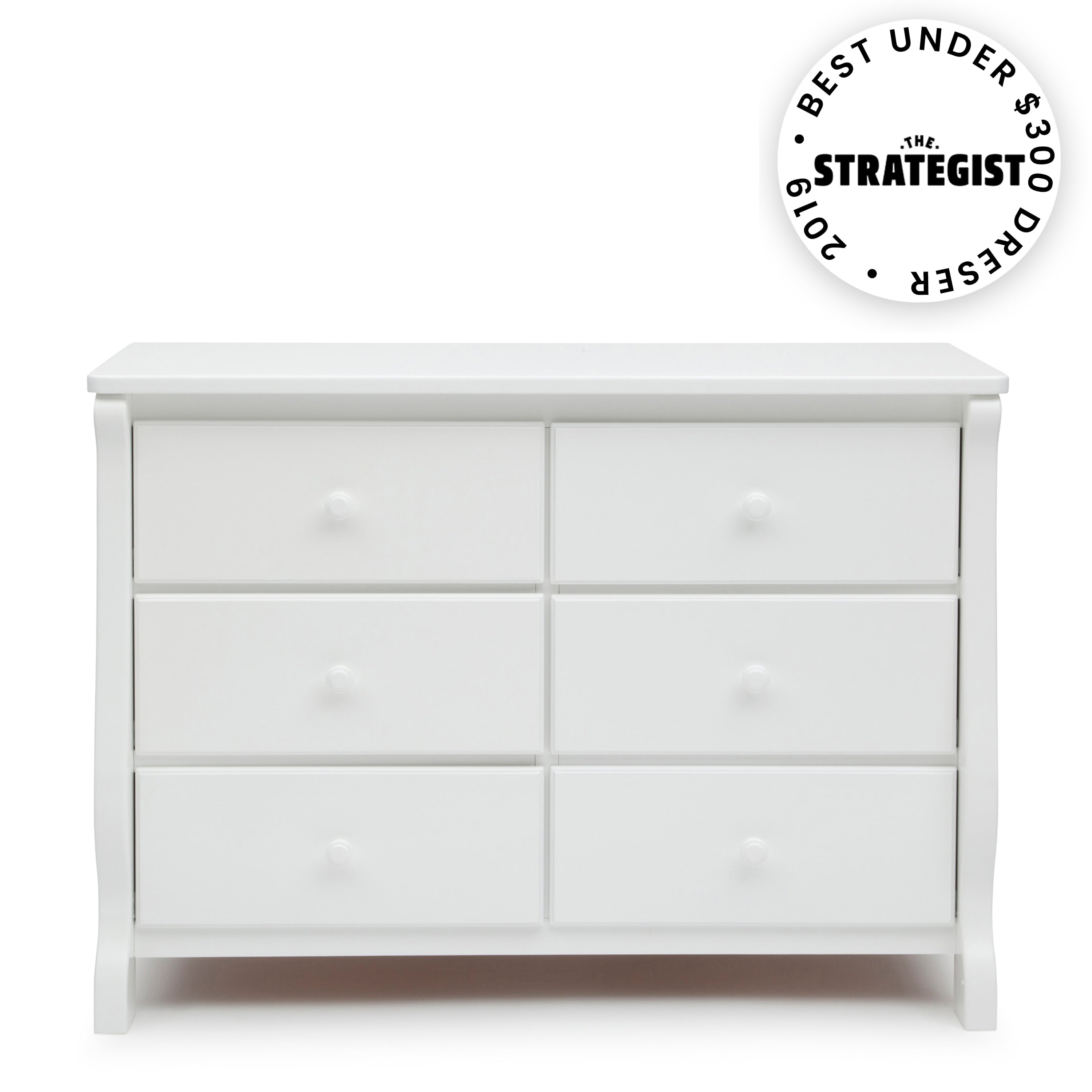 Delta Children 6 Drawer Dresser, White