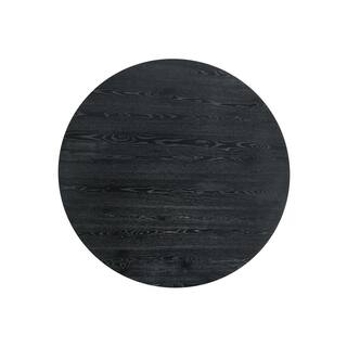 Best Master Furniture Terra 59 in. L Ebony Black Round Dining Table TERRAT