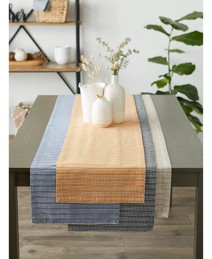 Design Imports Farmhouse Gingham Table Runner