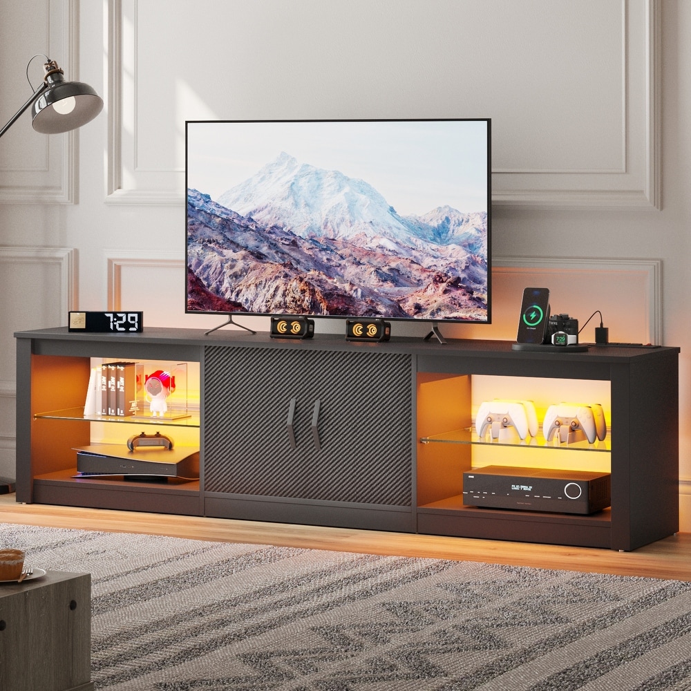 70 inch Modern TV Stand for TVs up to 75 inch with LED   Outlet   70 inch