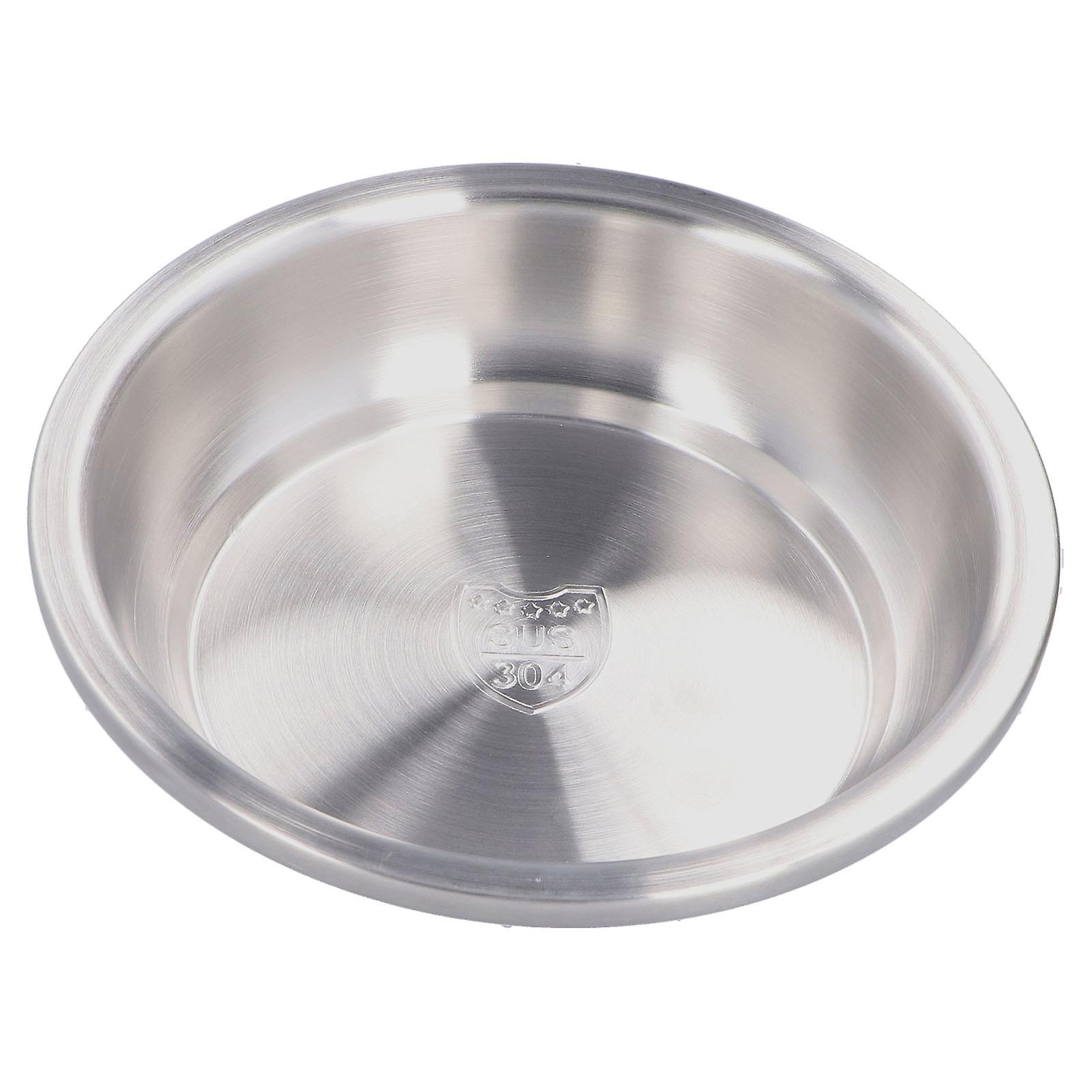 Stainless Steel Plate 304 Food Grade Material Stainless Steel Rounded Deepen Dish for Eating22cm/8.7in