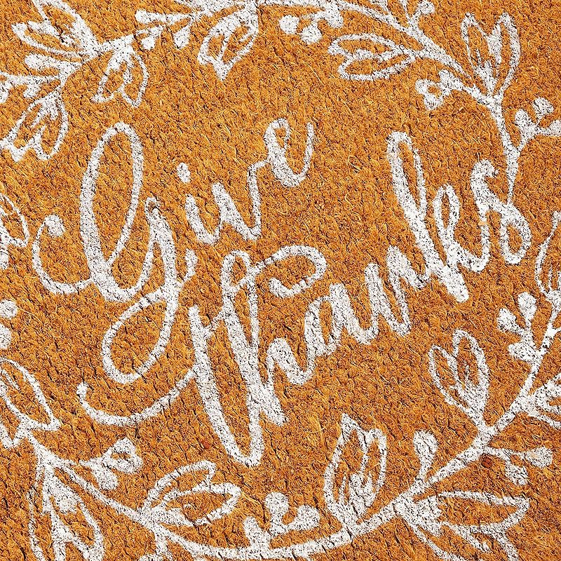 Thanksgiving Welcome Mat for Front Door， Outdoor Fall Rug for Porch， Give Thanks (30 x 17 In)