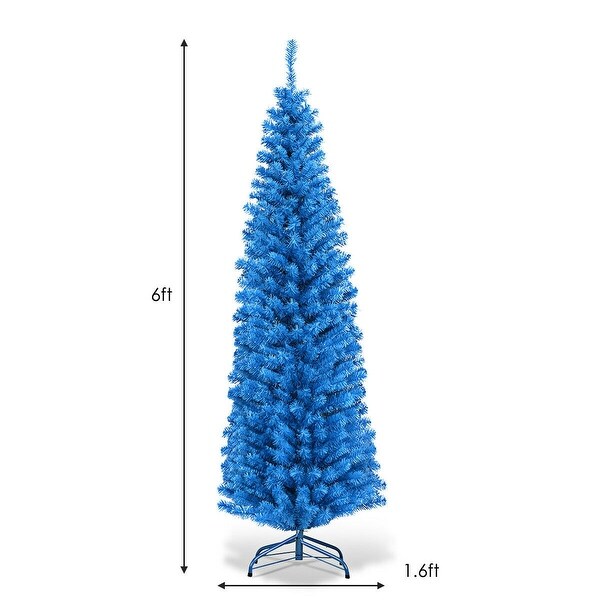 6 ft Unlit Pencil Slim Tree Artificial Christmas Tree